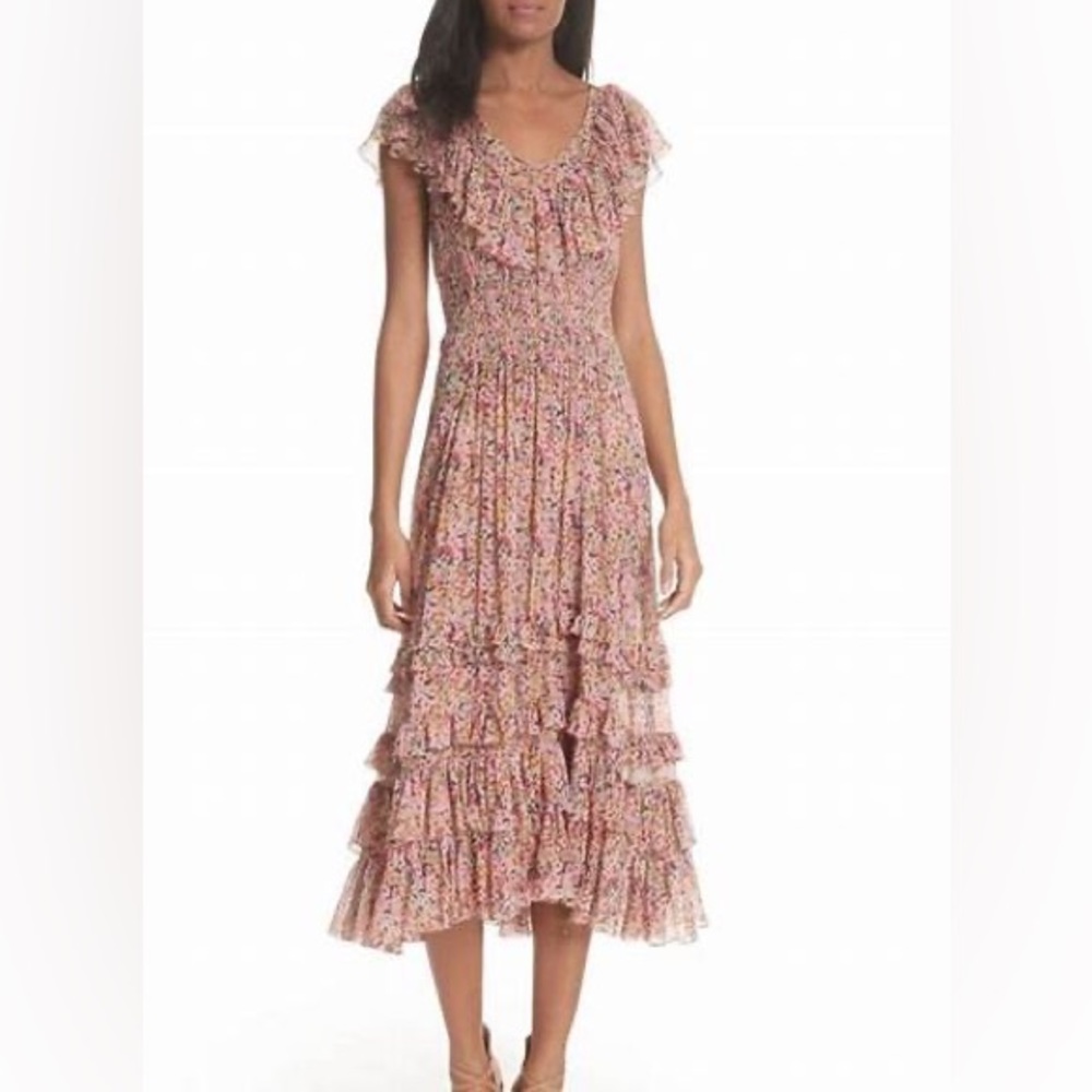 Rebecca Taylor Margo Floral Silk Women’s Dress SZ 12